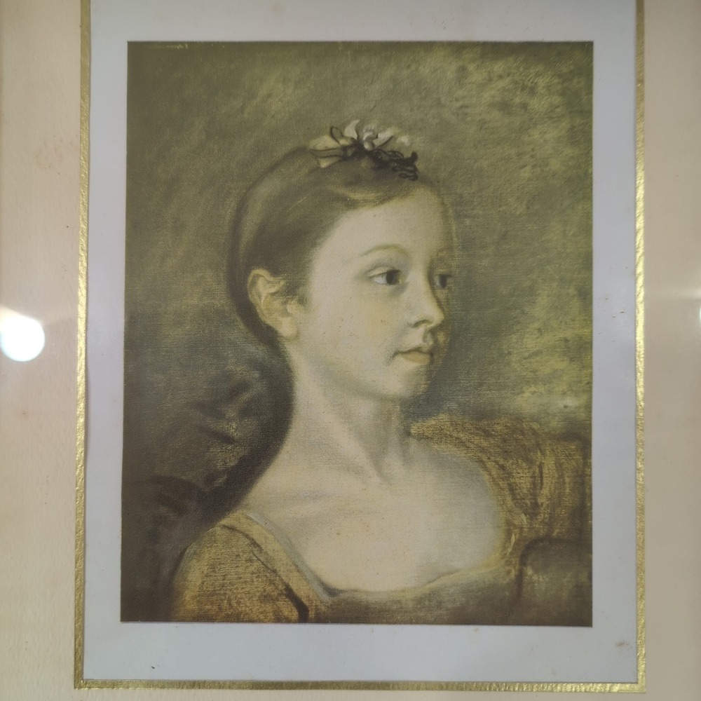 Vintage Framed Art Prints Set of 2 Thomas Gainsborough & Titian Strozzi Child - Picture 4 of 9